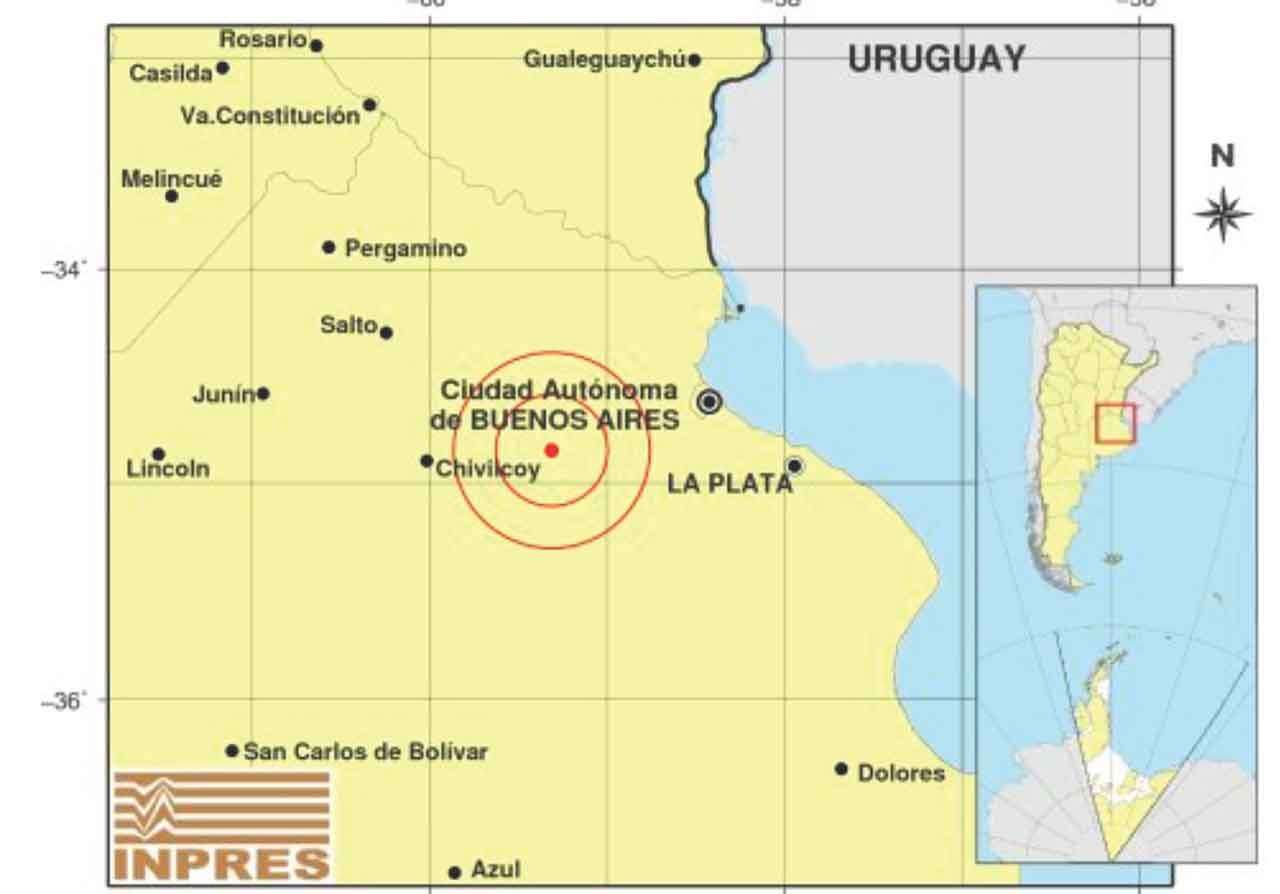 EL MIÉRCOLES PASADO SE REGISTRÓ UN SISMO EN MERCEDES