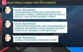 POR LOS MENSAJES DE LOS CELULARES SE CONFIMA QUE LOS RUGBIERS "ESPERARON QUE SE VAYA LA POLICÍA"