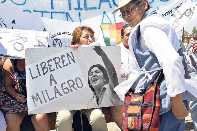MILAGRO SALA: ”ARGENTINA ESTÁ VIVIENDO EN DEMOCRACIA, PERO NO ESTÁ SIENDO RESPETADA”