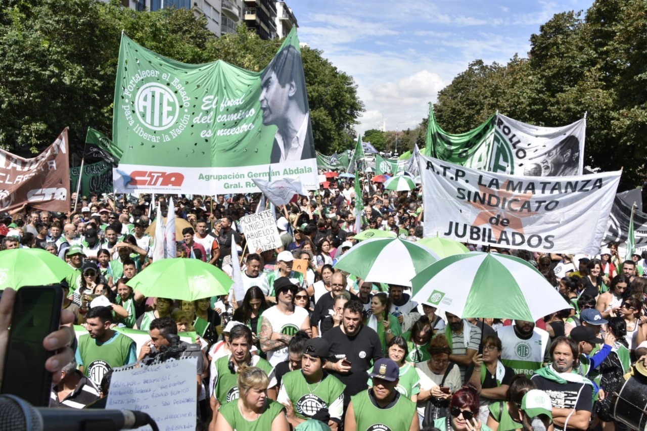 ATE ANUNCIÓ UN PARO PARA EL MIÉRCOLES EN RECHAZO AL VETO PRESIDENCIAL