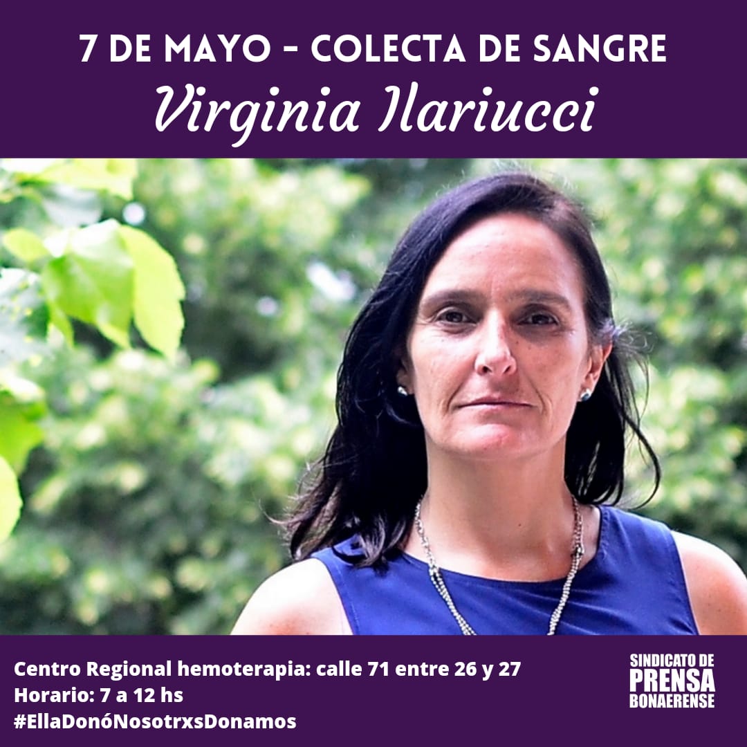 CAMPAÑA DE DONACIÓN DE SANGRE EN HOMENAJE A VIRGINIA ILARIUCCI